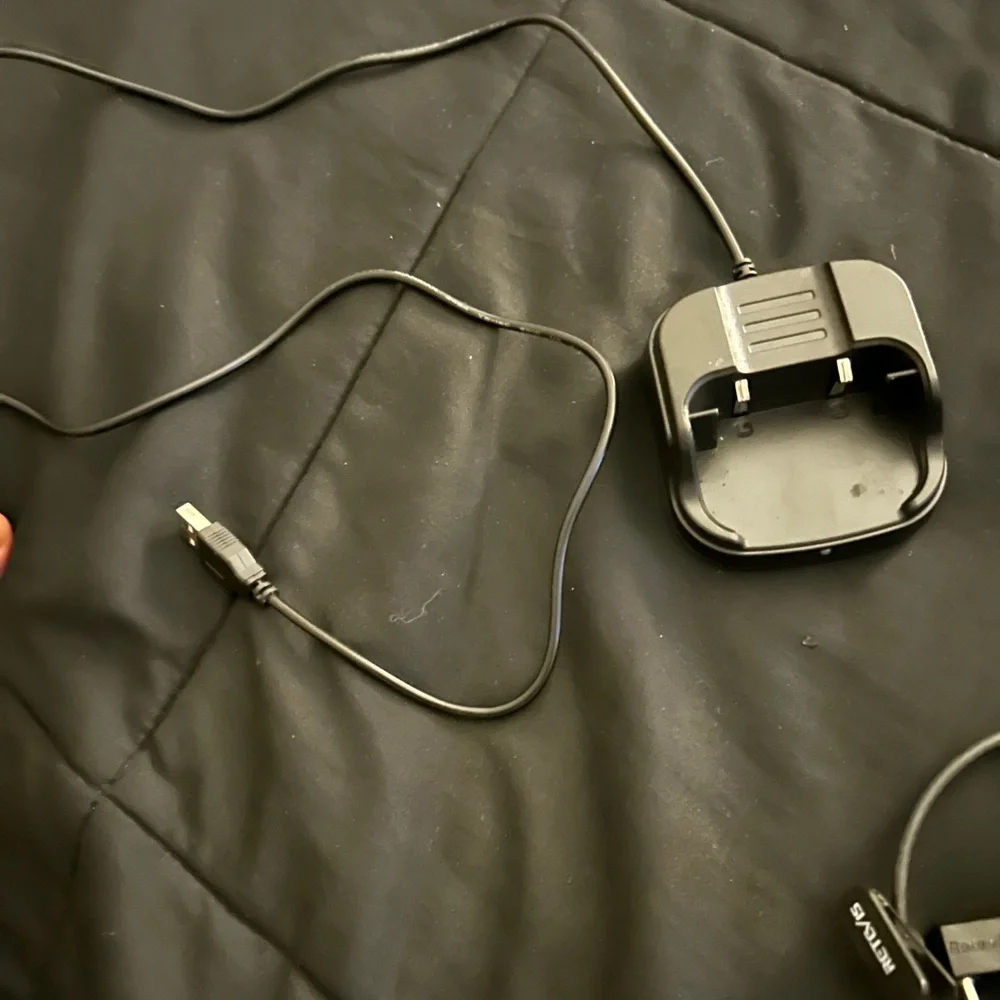 Black Two-Way Radio with Earpiece